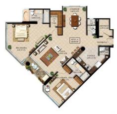 2 bedroom apartments, 3 bathroom, 4-6 person, 165 sq.meters
