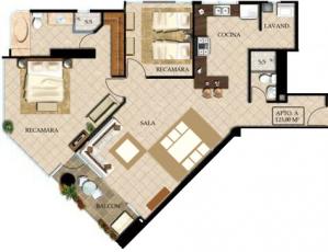 2 bedroom apartments, 2 bathroom, 4-6 person, 123 sq.meters